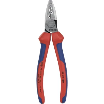 KNIPEX 97 72 180 Crimping Pliers for Wire End Sleeves 0.25-16 mm²