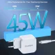 Choetech 45W GaN USB-C Wall Charger with PD, QC 3.0 & PPS, White