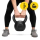Cast Iron Kettlebell 4FIZJO 16 kg, Black