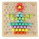 Wooden Bead Mosaic Educational Puzzle Montessori, 77 pcs