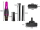 Cordless Upright Vacuum Cleaner 2-in-1, 100W, Black/Purple