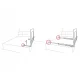 Nukido Bed Guard Rail 180 x 42 x 35 cm, Grey