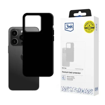 3Mk Protection Matt Case for Apple iPhone 15 Pro Max, Black