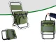 Folding Fishing and Camping Chair with Cooler Bag, Khaki Green