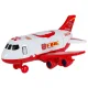 Kids Toy Transport Cargo Transporter Aircraft Airplane + 3 Fire Engines