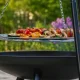 Garden Fire Pit with Tripod Stand and Grill Grate, 58 cm