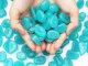 Fluorescent Lighting Stones, Glowing Pebbles, Blue, Pack of 100