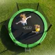 4Fizjo CLASSIC 252 cm (8FT) Garden Trampoline with Safety Net and Ladder, Green/Black