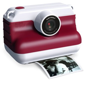 Kidywolf K-PRINT 418269 Instant Camera with Selfie Function, Red
