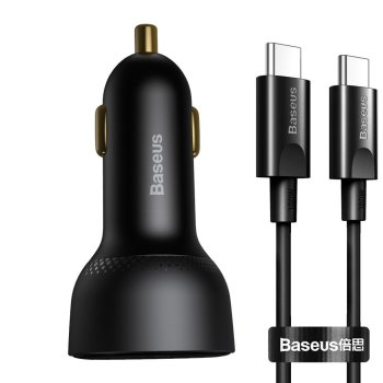 Baseus Superme fast car charger USB / USB Type C 100W PPS Quick Charge Power Delivery + USB cable Type C 100W (20V/5A)...