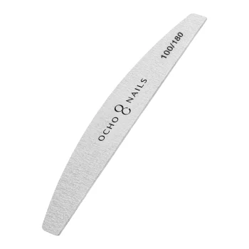 Ocho Nails Slim Half-Moon Nail Files 100/180, 10 Pcs