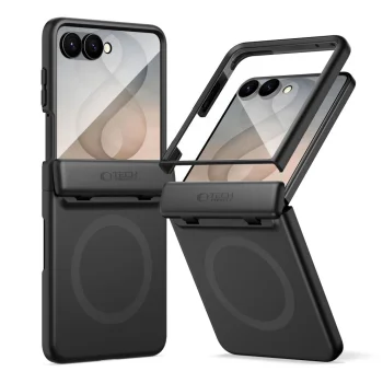 Dėklas Tech-Protect Kevlar Aura MagSafe skirtas Samsung Galaxy Z Flip 8, juodas