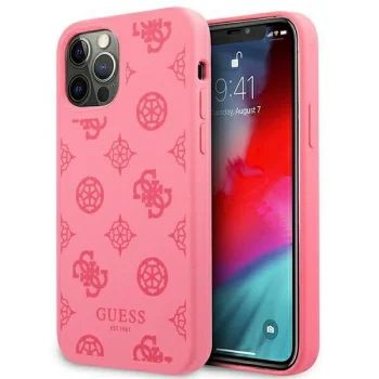 Guess iPhone 12 Pro Max Case Peony Collection Fuchsia