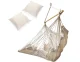 Brazilian Hanging Chair with Footrest, 130cm, Beige