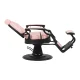 Gabbiano President Barber Chair Pink with Black Base