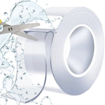 Malatec Double-Sided Adhesive Tape, Transparent, 3m