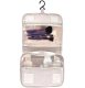 Women\'s Roll-up Travel Toiletry Bag, Cream