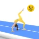 Pripučiamas gimnastikos takelis 4FIZJO AirTrack PRO 12 x 2 x 0,3 m, mėlynas