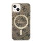 Apple iPhone 14 Plus 6.7\" Guess 4G Print MagSafe Case Cover (GUBPP14MH4EACSW) + Charger, Brown | Telefona Maciņš...