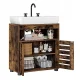 Leobert Under Sink Bathroom Cabinet Rustic Brown