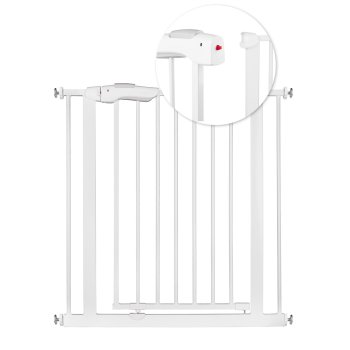Nukido Pressure Fit Baby Safety Gate for Stairs 718001, White