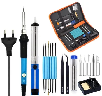 Soldering Kit with Adjustable Temperature, Accessories Included, Multicolor