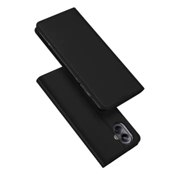 Dux Ducis Skin Pro Flip Case for Realme 10 Pro+ with Stand and Card Slot, Black