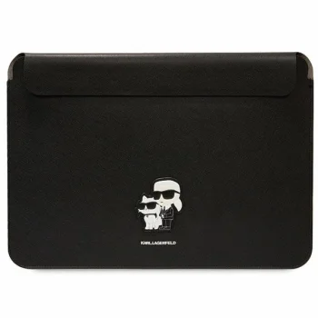 Karl Lagerfeld Saffiano Karl&Choupette 16" Laptop Sleeve, Black