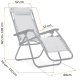 Sofotel Chillwell Folding Garden Lounger with Cushion, Set of 2, Grey