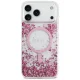 Guess Resin Bottom Glitter MagSafe Case for iPhone 17 Pro Max, Pink