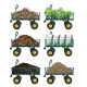 Carruzzo Garden Transport Cart with 4 Wheels