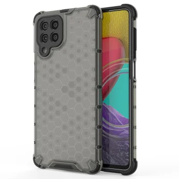 Case for Samsung Galaxy M53 5G Honeycomb Armor Cover with TPU Frame Black