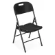 ModernHome Heavy Duty Folding Chairs Set of 2 for Garden and Events, Black