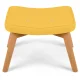 Norse Sofotel Scandinavian Upholstered Footstool, Yellow