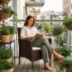 MultiGarden Garden Armchair with Cushion, Brown