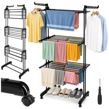 Zortiva 27129 Vertical Folding Clothes Drying Rack