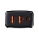 Baseus Compact 2xUSB + Type C Portable Wall Charger Adapter 30W, Black