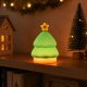 Silicone LED Night Light Christmas Tree, USB, 3 Modes, Green/Brown
