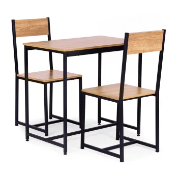 Modernhome Furniture Set: Table and 2 Chairs, Oak Color