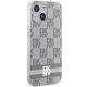 DKNY iPhone 15 Case IML Checkered Mono Pattern MagSafe, Beige
