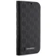 Apple iPhone 14 6.1\" Karl Lagerfeld Saffiano Monogram Bookcase Cover (KLBKP14SSAKLHPK), Black