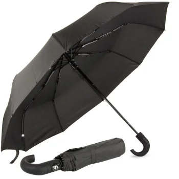 Foldable Automatic Umbrella Black Unisex