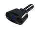 Car Cigarette Lighter Splitter with 2 USB Ports, Black