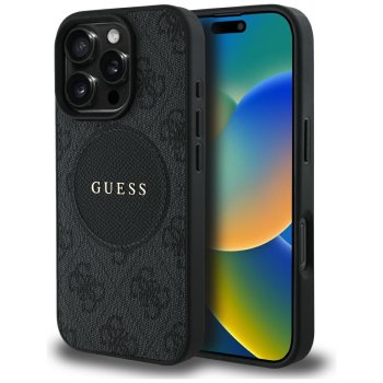 Guess 4G Circle Classic Logo MagSafe Phone Case Cover iPhone 16 Pro Max - black