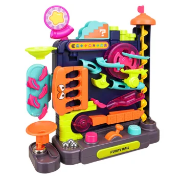 Marble Run Obstacle Course Puzzle Game with 6 Metal Balls