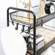 Storage Trolley on Wheels, Rolling Cart Organizer Shelf for Bathroom Kitchen Laundry Room Narrow Places, Black