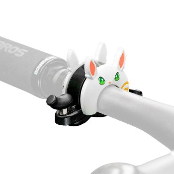 Rockbros 34001100 Children's Bicycle Bell with Rabbit Motif, White