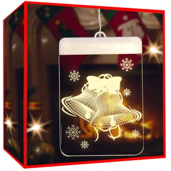 3D LED Christmas Window Decoration - Stained Glass