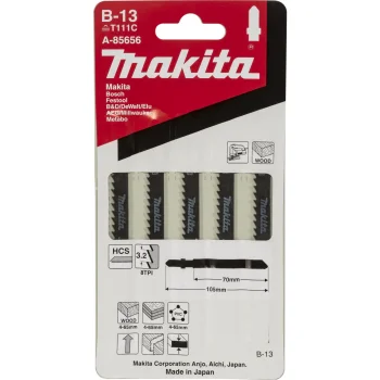 Makita A-85656 B-13 Jigsaw Blades for Wood and Plastic, 5 pcs