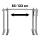 Maclean MC-790NG Manual Height Adjustable Desk Frame, 70-118 cm, Grey
